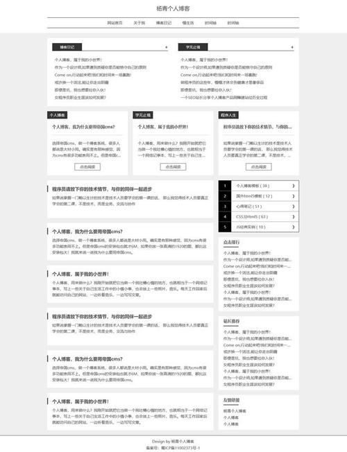 本站整理的青青原创的帝国cms个人博客源码,免费的个人博客网站程序